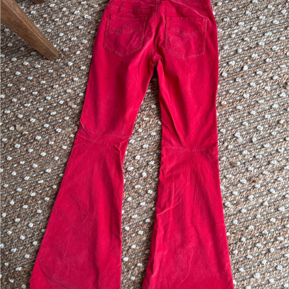 We The Free Vibrant Red Corduroy Pants